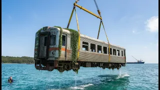 asmr full restoration of a gajayana executive train 1990s from abandoned to brand new