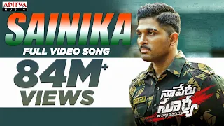 sainika full video song naa peru surya naa illu india allu arjun hits aditya music
