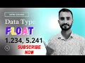 Python Tutorial Data Types float data type vipin coding