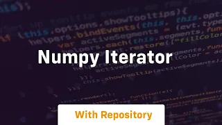 numpy iterator
