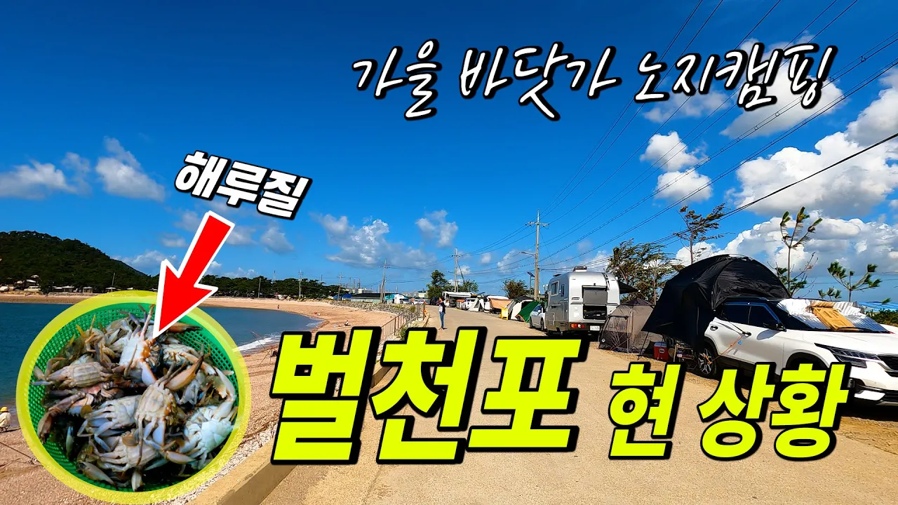 서해바닷가 무료노지캠핑 다시가본 가을바닷가 벌천포 현 상황 サムネイル