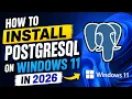 How to Install PostgreSQL on Windows 11 2026 PostgreSQL for Beginners pgAdmin Installation