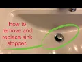 Remove a sink stopper