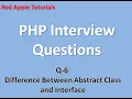 Q-6 Difference between Abstract Class and Interface in PHP Hindi