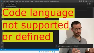 code language not supported or defined