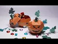 How To Make A Pumpkin Box with PDF for printer SVG Templates Cricut Projects diy halloween gifts