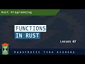 Functions in Rust - Rust Programming s For Beginners