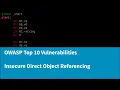An Introduction to OWASP Top 10 Vulnerabilities - Insecure Direct Object Referencing IDOR