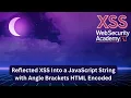Reflected XSS into Javascript String - Cross Site Scripting Demonstration