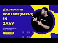 For-loop in java beginner part-2 in hindi urdu