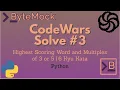 Highest Scoring Word and Multiples of 3 or 5 CodeWars Solve