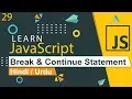 JavaScript Break Continue Statement Tutorial in Hindi Urdu