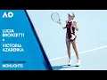 Lucia Bronzetti v Victoria Azarenka Highlights Australian Open 2025 First Round