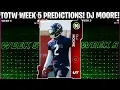 TOTW CHAMPION DJ MOORE TOTW WEEK 5 PREDICTIONS