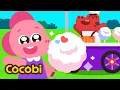 Lagu T-rex Cotton Candy Shop🦖🍭 and More | Children's Song Compilation | Cocobi