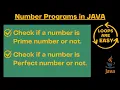 Java Number Programs Check Prime Perfect Numbers Using For Loop ICSE 9 10