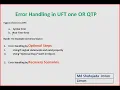 Error Handling by Optional Steps and Recovery Scenarios in UFT One HP QTP OpenText UFT one