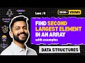 Lec-9 Find 2nd Largest2 Number in Array Data Structure for beginners