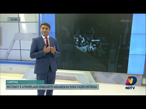 Motoboy é atropelado enquanto aguardava para fazer entrega