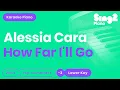 Download Lagu How Far I'll Go - Moana | Alessia Cara (Lower Key) Karaoke Piano