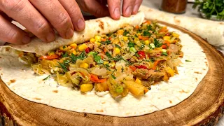 Stop buying fast food! Make these Crispy Tortilla Rolls at home! Without meat # 375