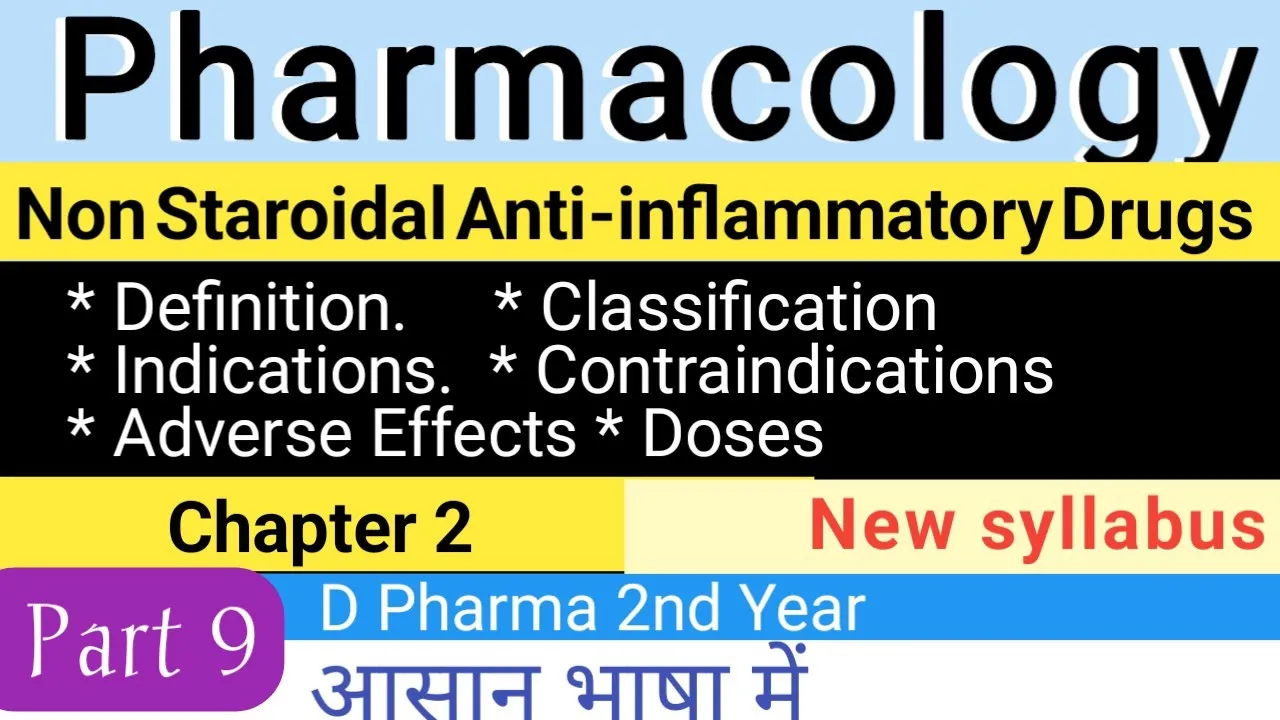 Non Steroidal Anti-inflammatory Drugs|| Pharmacology Chapter 2 part 9 (#NSAIDs) #aspirin