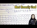 MRU Most Recently Used Page Replacement Algorithm lec-51 Operating System
