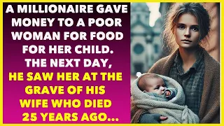 A millionaire gave money to a poor woman to buy food for her child, but later saw her at his wife's
