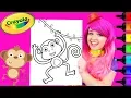 Coloring Cute Monkey Crayola Coloring Page Prismacolor Markers KiMMi THE CLOWN