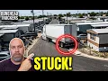Truck Stuck in Trailer Park Bonehead Truckers