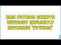 Run Python scripts without explicitly invoking python 4 Solutions