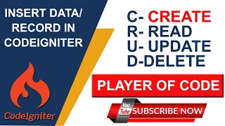 Insert Data in CodeIgniter CodeIgniter Tutorial 2020 CodeIgniter Tutorial for Beginners