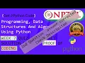 NPTEL Programming Data Structures and Algorithms Using Python Week 7 Quiz answer with coding proof