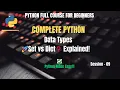 Session 9 Python Set Frozenset Dictionary Explained with Examples Python Full Course