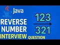 Reverse Number in Java Logical interview question