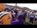 LSU football big cat drill Freshman CB Tolliver vs Sophomore WR Diarse
