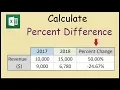 How to Calculate Percent Difference Between Two Numbers in Excel