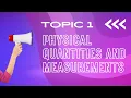 SP015 TOPIC 1 PHYSICAL QUANTITIES AND MEASUREMENTS