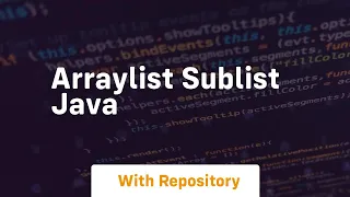 arraylist sublist java