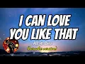 I CAN LOVE YOU LIKE THAT - ALL-4-ONE (karaoke version)