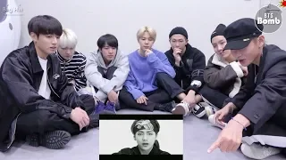bts reaction to v