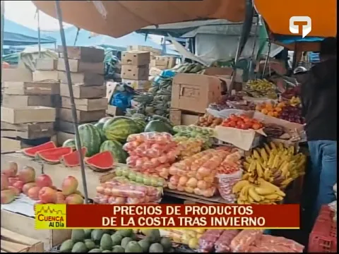 Precios de productos de la costa tras invierno