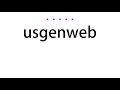 How to pronounce usgenweb - Vocab Today