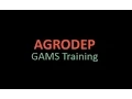 EN AGRODEP GAMS Training Lesson 1A Getting Ready