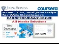 HTML CSS and Javascript for Web Developers All Quiz Assignment Answers Coursera