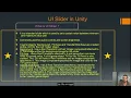 Unity UI Slider components