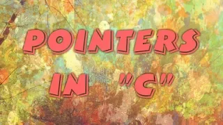 Pointers in C basics definition pictorial representation very easy