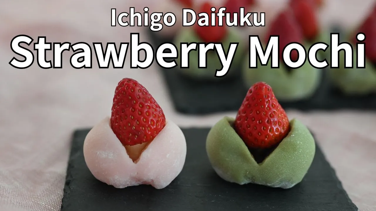 Japanese Strawberry Mochi   One-Pan Easyn No-Fail Recipe   Make it like a Pro!Matcha Flavor