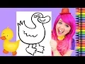 Coloring A Duck Cute Animals Coloring Page Crayola Crayons KiMMi THE CLOWN