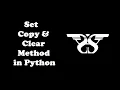 158 Set Copy and Clear Method in Python with Example Code Python Set Methods-3